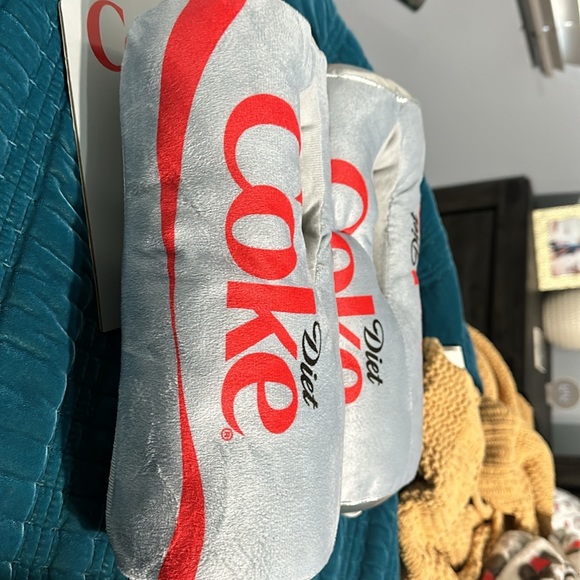 Diet Coke Plush Slippers (Rare) - Picture 5 of 7